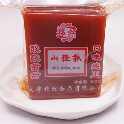 天津特产锦虹大块山楂糕酸甜开胃零食老式京糕水晶糕山楂制品450